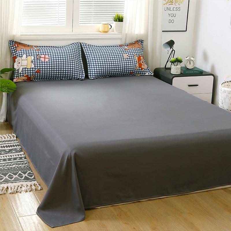Cute blue gingham bear bedding set, reversible design, soft polyester microfiber, includes duvet cover, sheet, pillowcases.