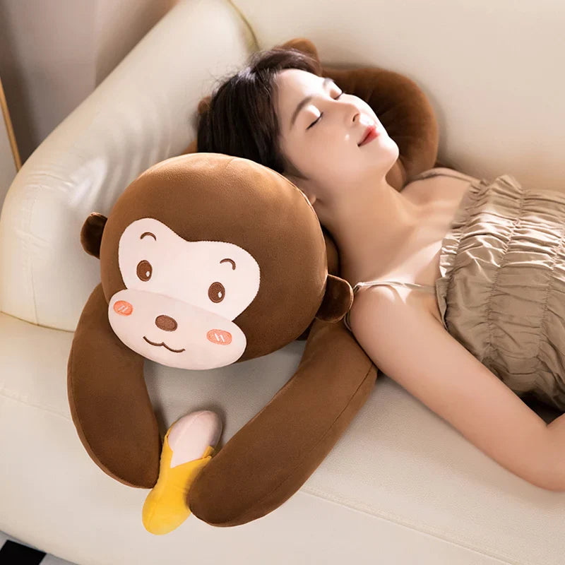 Lying Monkey Plush Toy Kawaii Long Arm Banana Monkey Plush