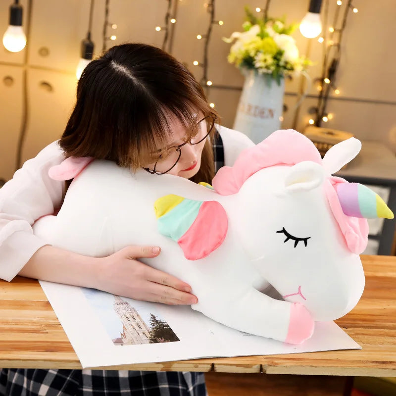 Giant Size Unicorn Plush Toy Soft Stuffed Cartoon Unicorn Dolls Animal Horse
