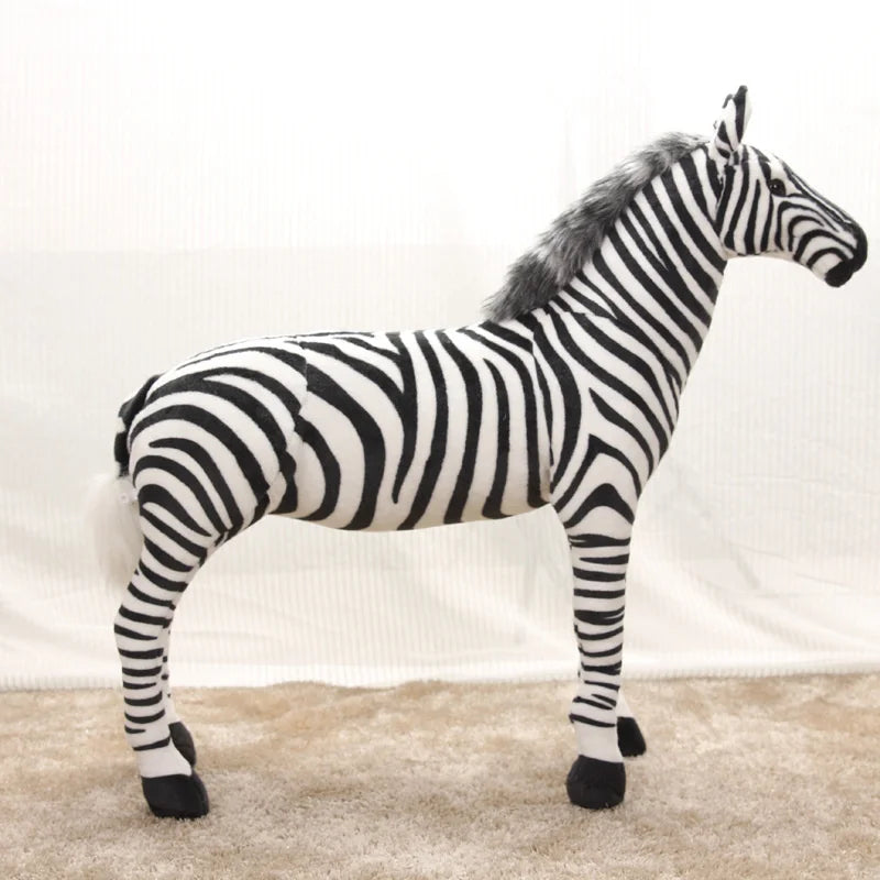 Zebra Plush Animal Crossing Soft Giant Stuffed Horse Realistic  eSweaty Horse
