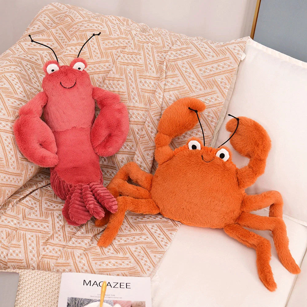 Interesting Simulation Sea Animal Lobster Crab Stuffed Short Hair Soft Baby Plush