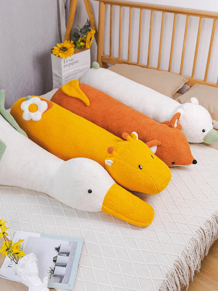Huge Goose Plush Side Sleeper Leg Clamp Pillows Toy Cute Giant White Gooses