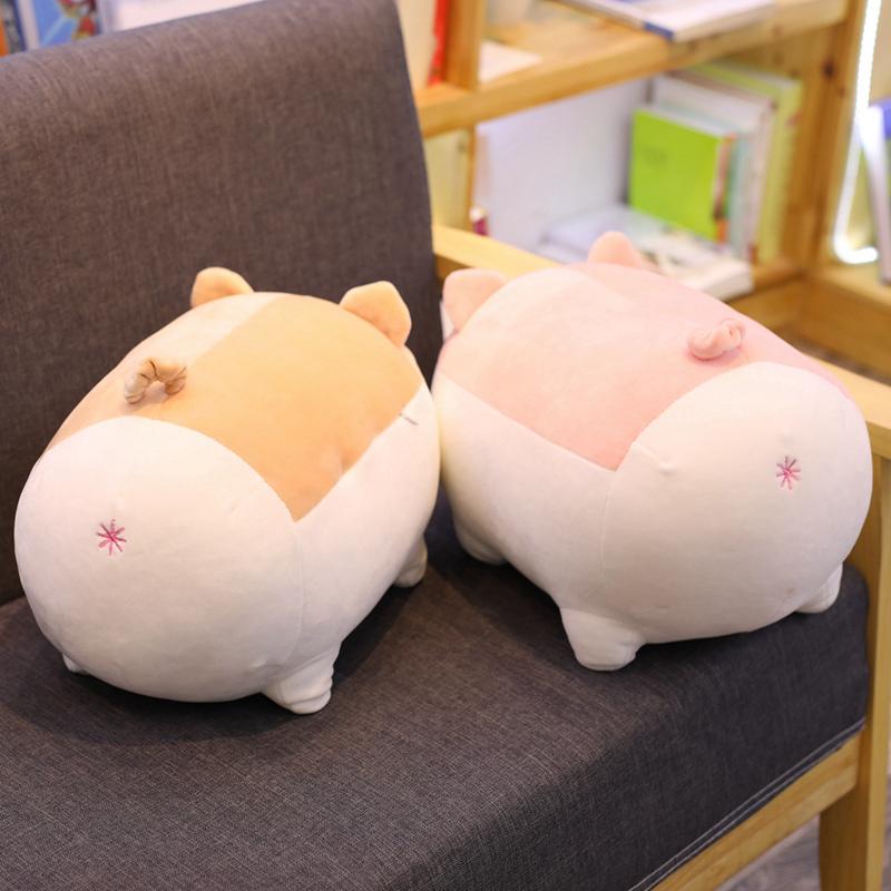 Adorable chubby piggy plush toy, soft PP cotton, huggable, hypoallergenic, perfect gift.