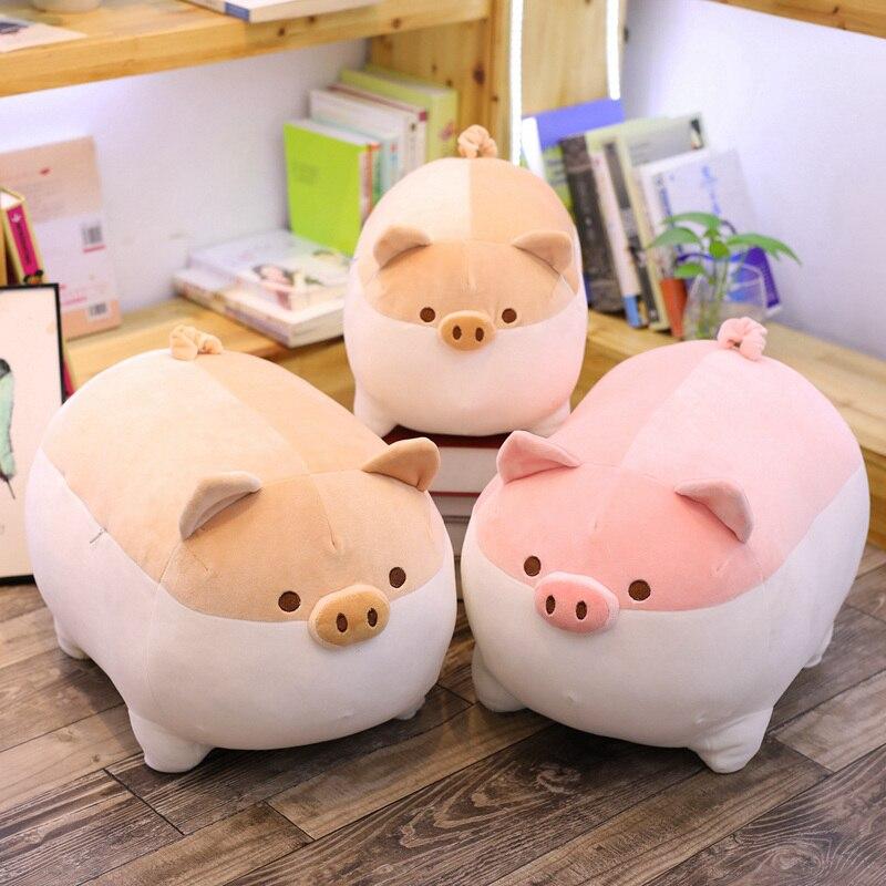 Adorable chubby piggy plush toy, soft PP cotton, hypoallergenic, various sizes & colors, perfect gift.