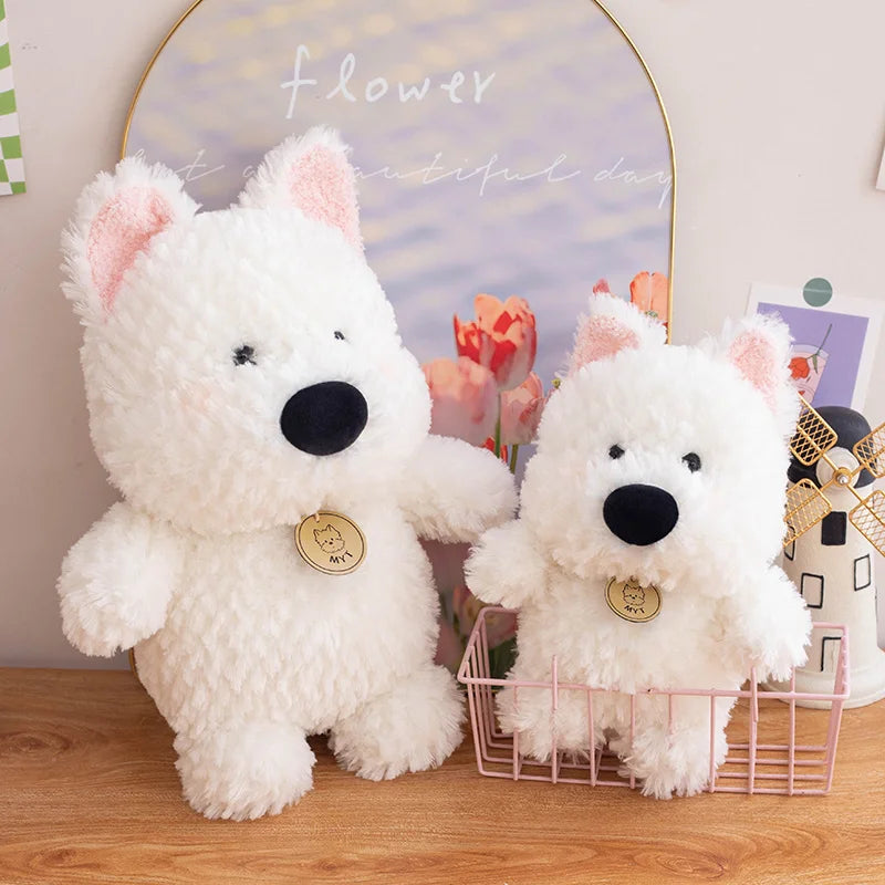 Cartoon West Highland Dog Plush Toy  Your Child’s Loyal Cuddle Companion