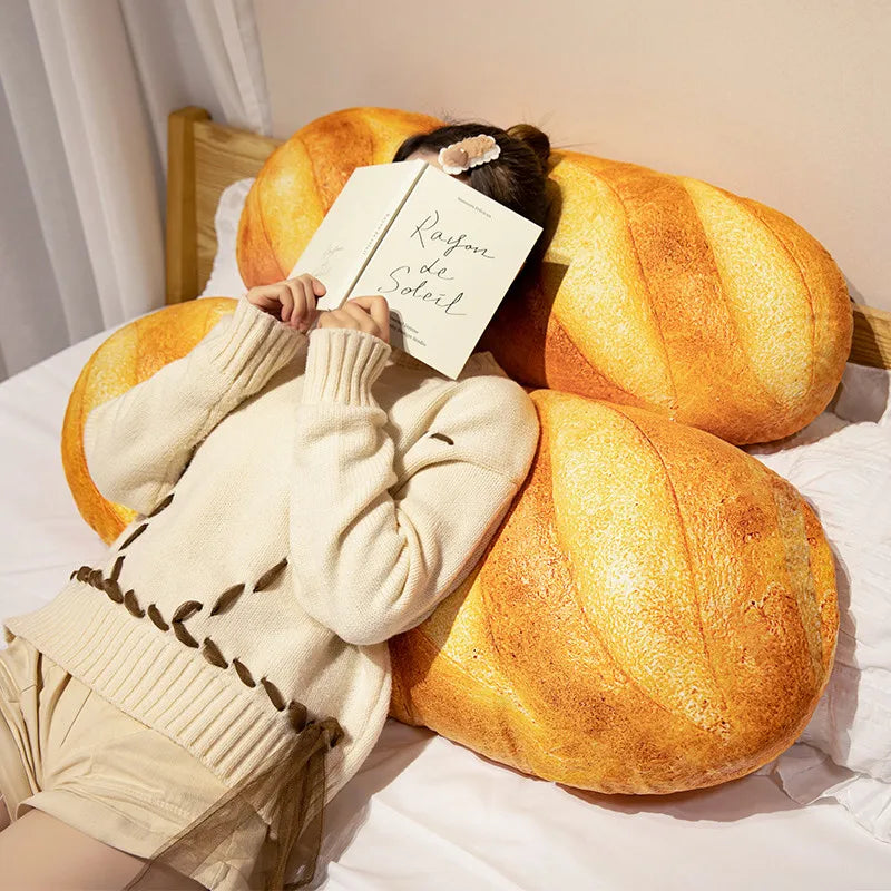 Long Butter French Baguette Bread Plush Pillow