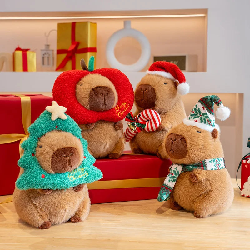 Kawaii Christmas Capybara Plush Toy – Adorable Capybara Doll for Xmas & Birthday Gifts