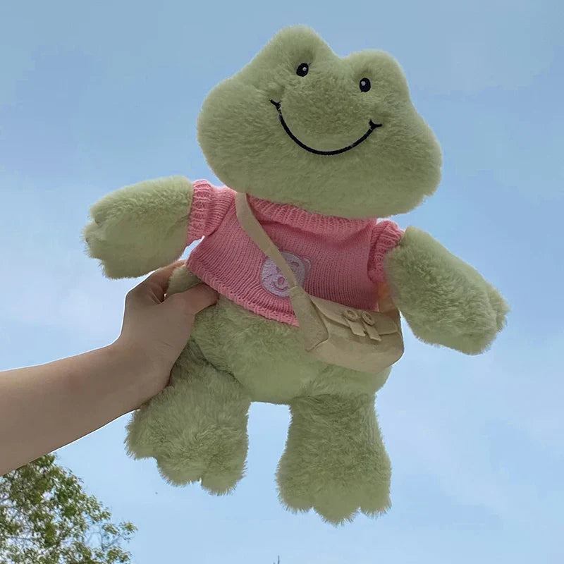 Kawaii Frog Plush Toys Big Eyes Frog Doll Soft Animals Stuffed Decoration Desktop Interior Birthday Pillow Gift for Girls Kids