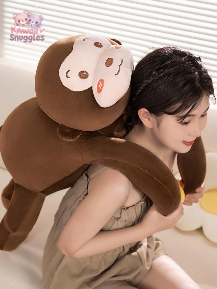Lying Monkey Plush Toy – Your Playful Snuggle Buddy