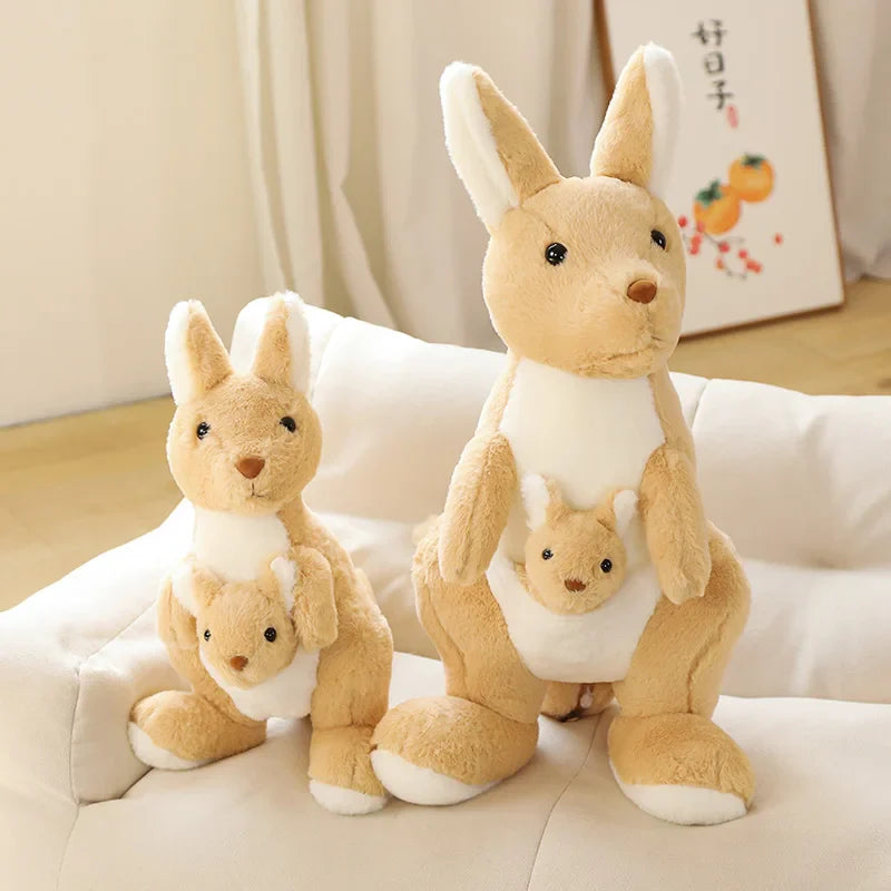 Cute Mother & Child kangaroo Plush Toys Kawaii Big Size Kangaroo Plushie Pillow