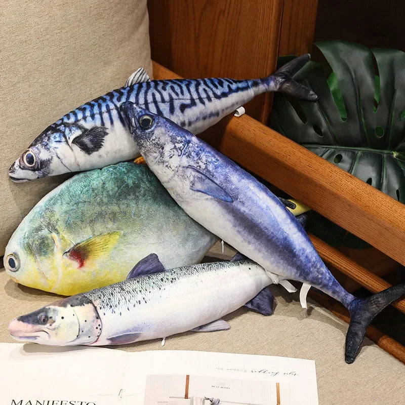 Fish Plush Trout Toys Stuffed Tuna Salmon Autumn Saury Grouper Plush