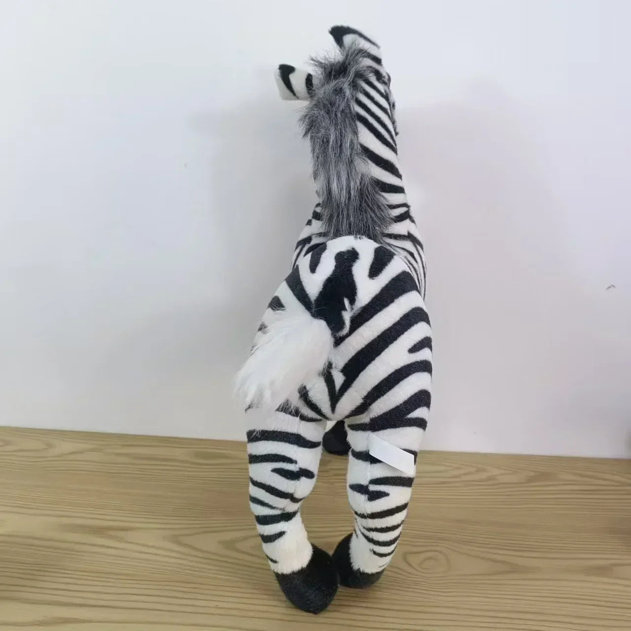 Zoo Pretty Standing Zebra Lively Simulated Stuffed Animals – Rideable Model, Kids Mount, Decorative Plush Doll, Baby Toy Gift