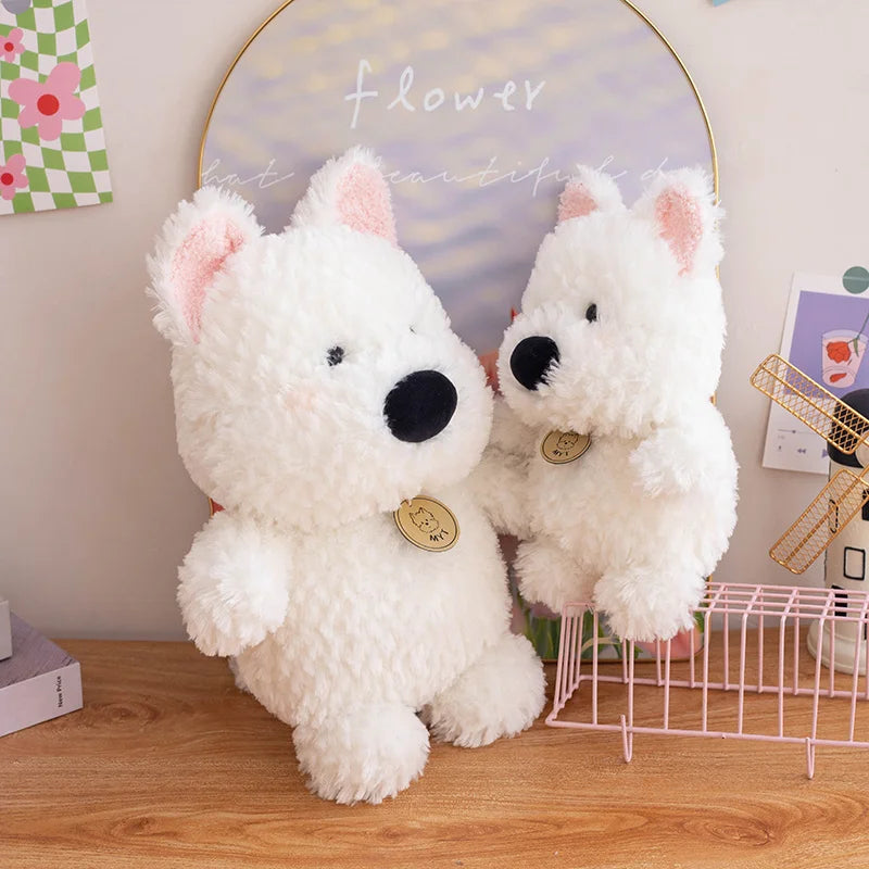 Cartoon West Highland Dog Plush Toy  Your Child’s Loyal Cuddle Companion
