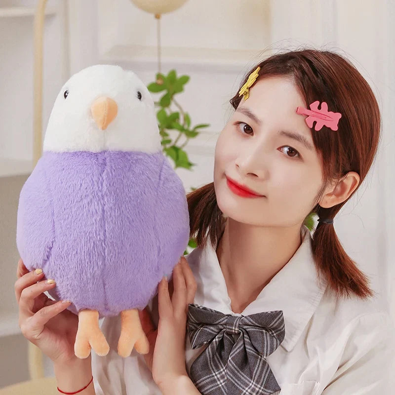 Kawaii Parrot Plush Toys Artificial Bird Plush Doll Cute Lifelike Sparrow Plush Toy