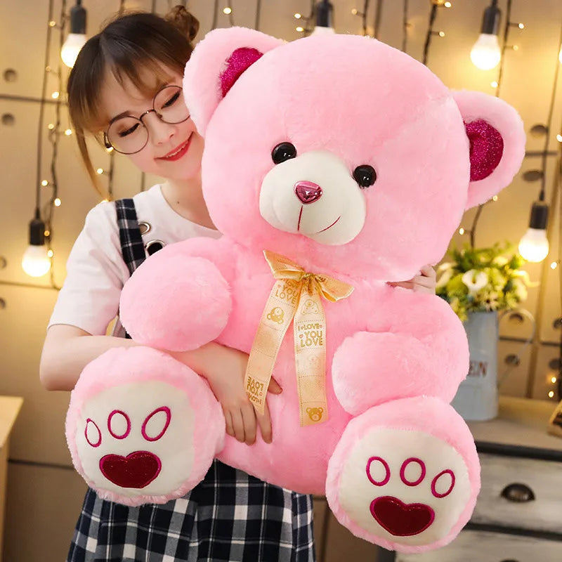 Big Huggale High Quality Teddy Bear with Bow Toy Cute Teddy
