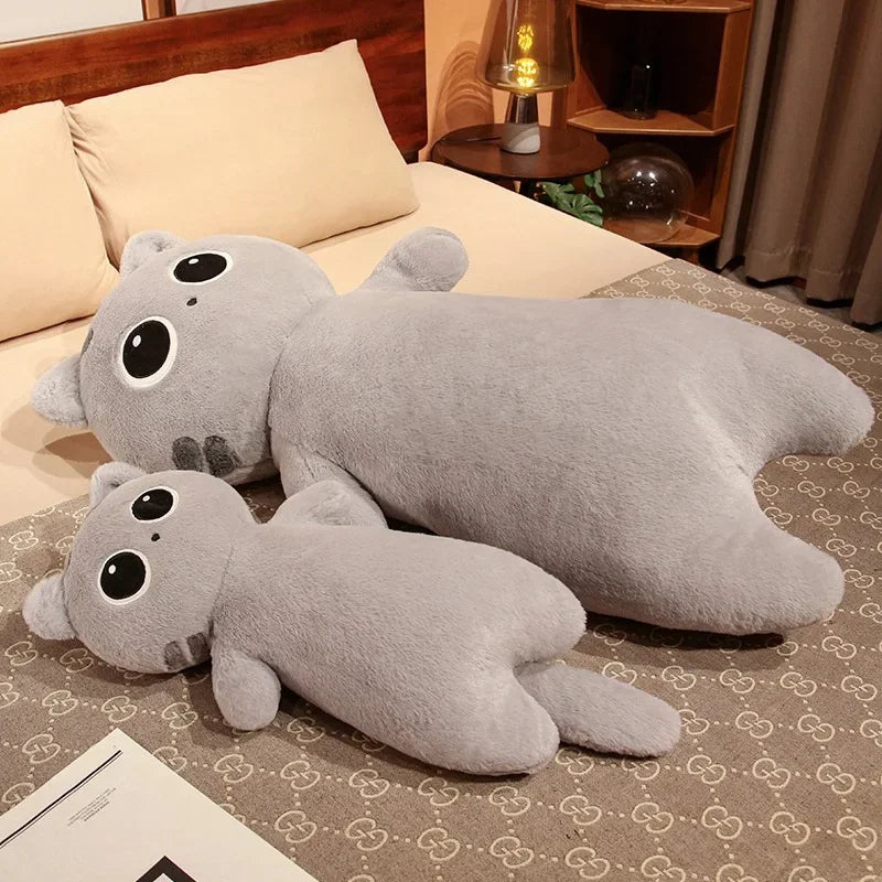 Kawaii Siamese Cat Plush Toy Long Oblong Orange Black Kitten Cats Nap Sleep