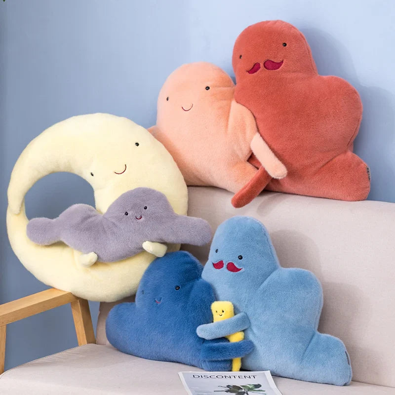 Cartoon Sun Moon Raindrop Throw Pillows Cushion 