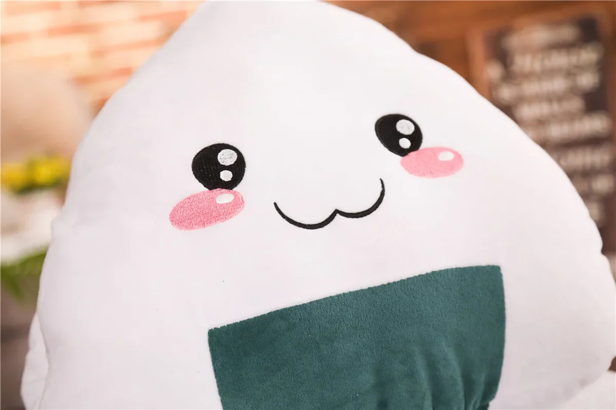Kawaii Soft Japanese Sushi Rice Ball Pillow – Your Pocket-Sized Comfort Snack