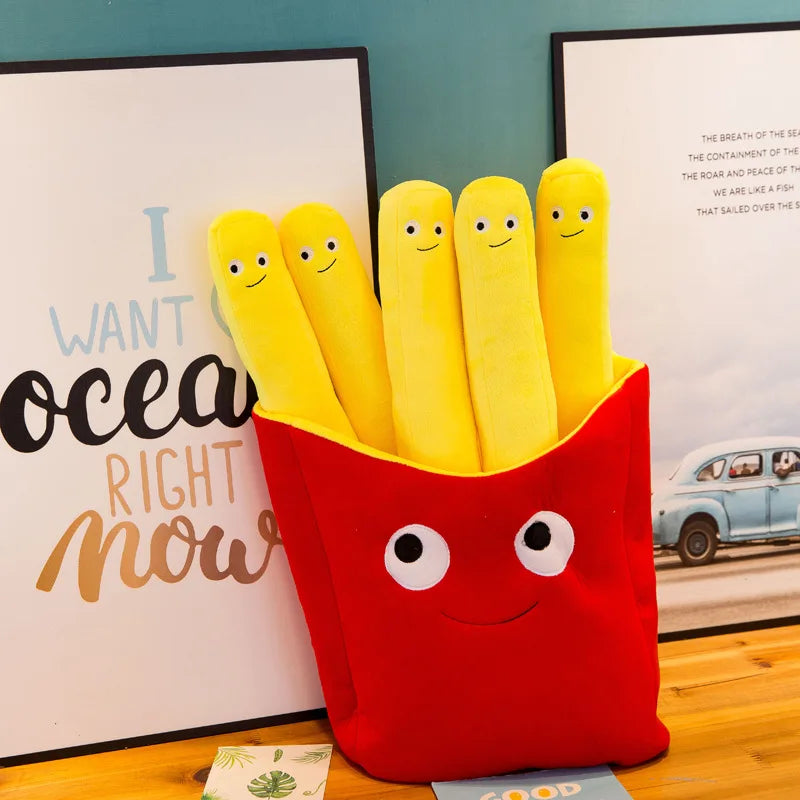 Cute Hamburger French Fries Pizza Plush Toys