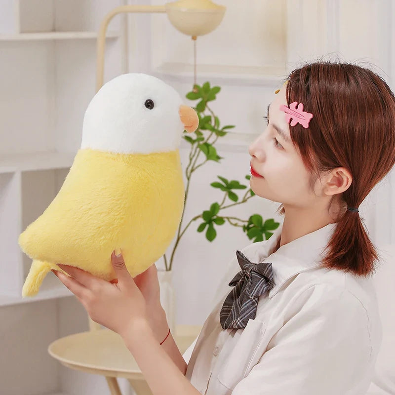 Kawaii Parrot Plush Toys Artificial Bird Plush Doll Cute Lifelike Sparrow Plush Toy