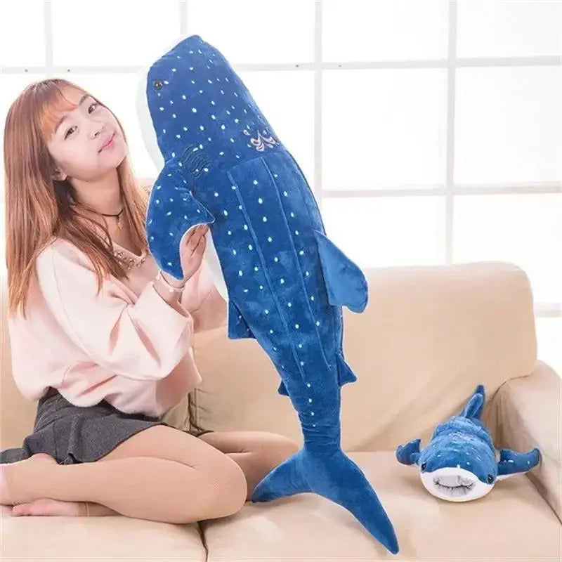 Large Whale Shark Body Pillow Long Cute Fish Stuffed Doll Sofa Decorative Plush Body Pillow