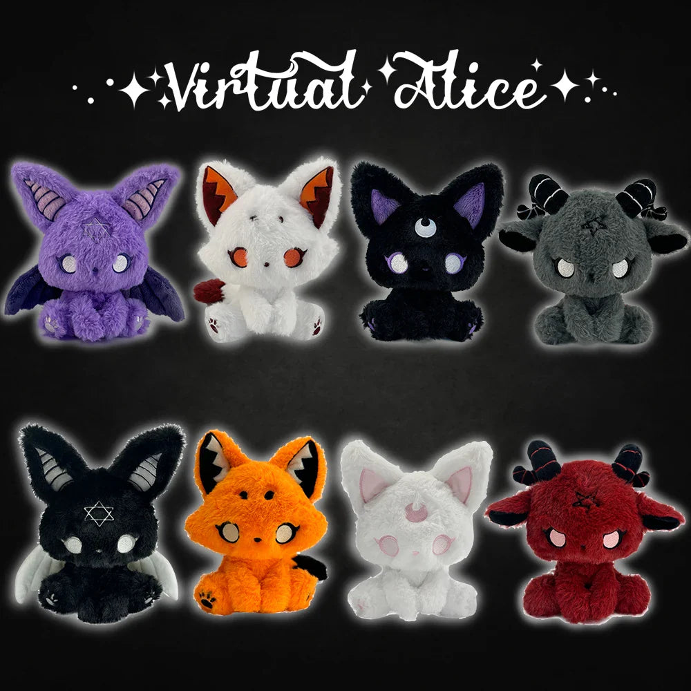 Sheep & Cat Plush Trio – Cute Skeleton-Themed Animal Toys for Kids | Kawaii Snuggle
