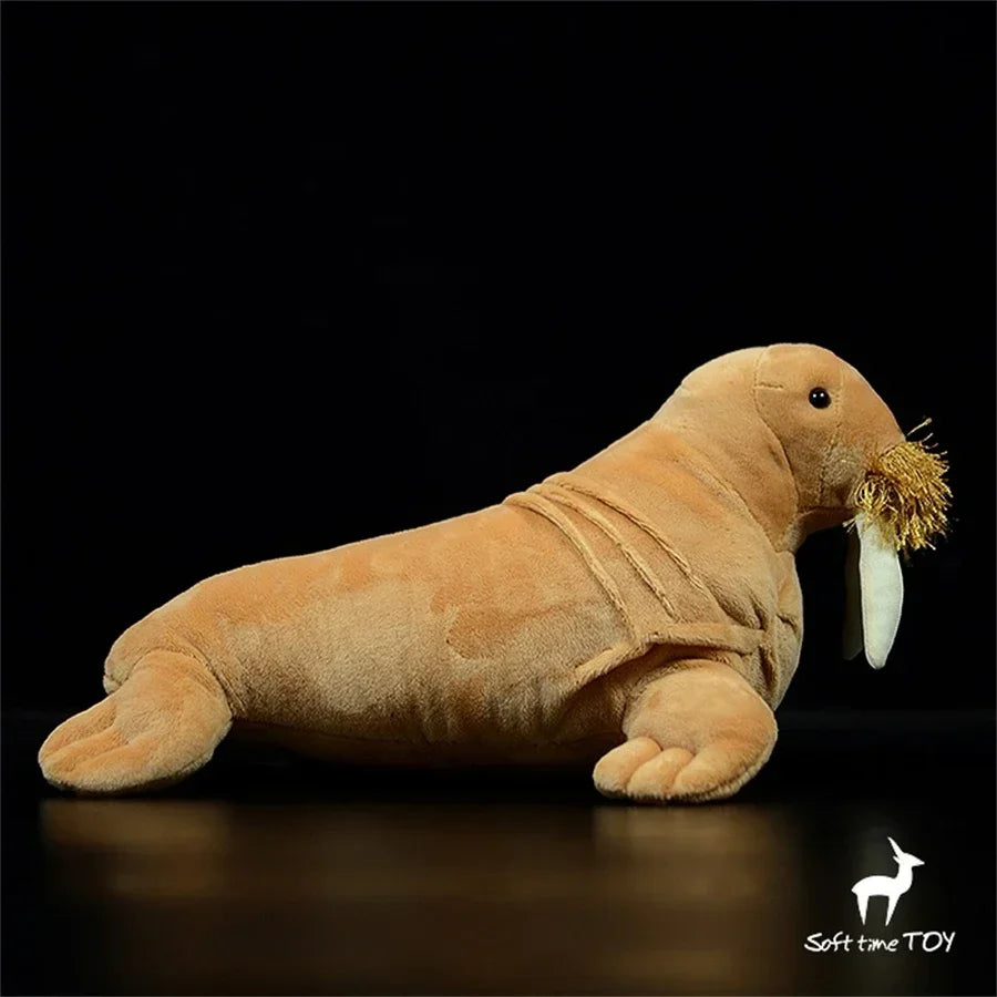 Walrus High Fidelity Elephant Seal Plushie Morse Plush Toys Lifelike Animals Simulation Stuffed Doll Kawai Toy Gifts