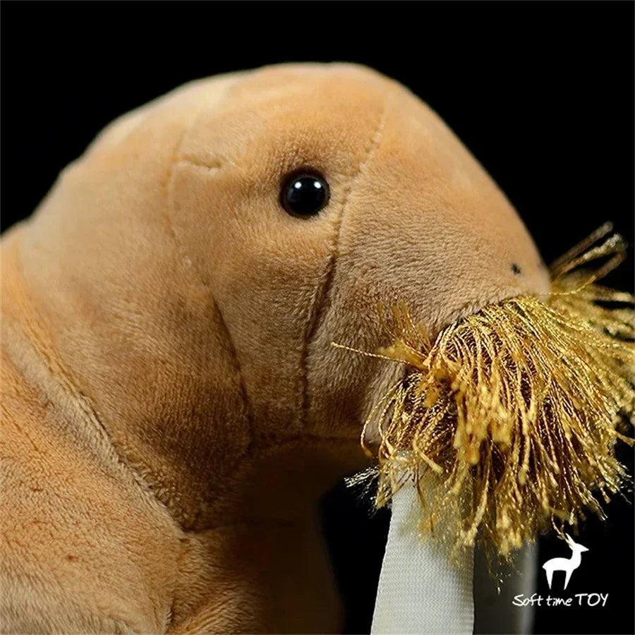 Walrus High Fidelity Elephant Seal Plushie Morse Plush Toys Lifelike Animals Simulation Stuffed Doll Kawai Toy Gifts