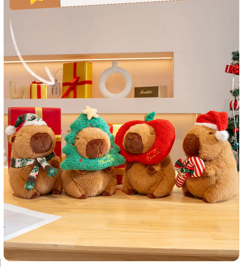 Kawaii Christmas Capybara Plush Toy – Adorable Capybara Doll for Xmas & Birthday Gifts