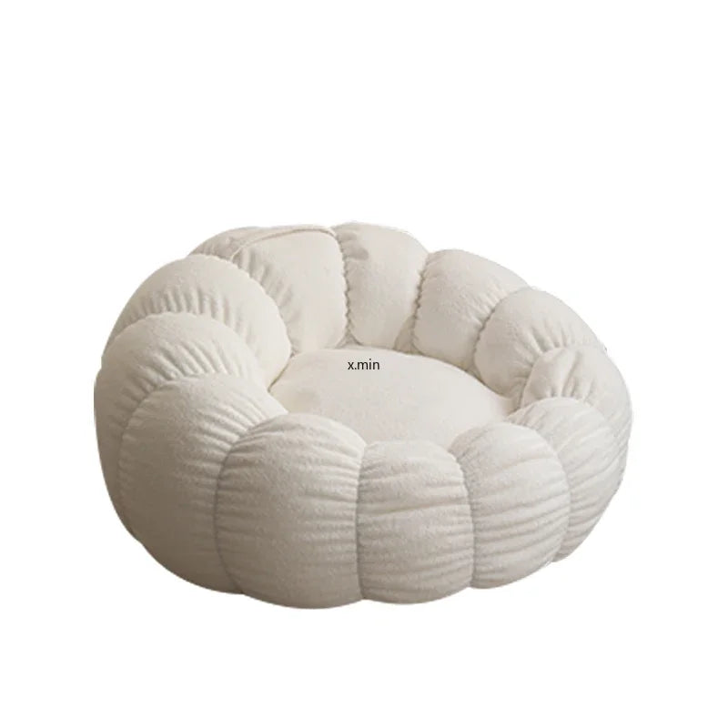 Modern Lazy Sofa Chair with Stool for Living Room or Bedroom