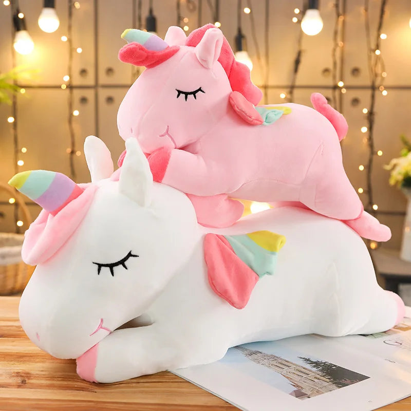 Giant Size Unicorn Plush Toy Soft Stuffed Cartoon Unicorn Dolls Animal Horse