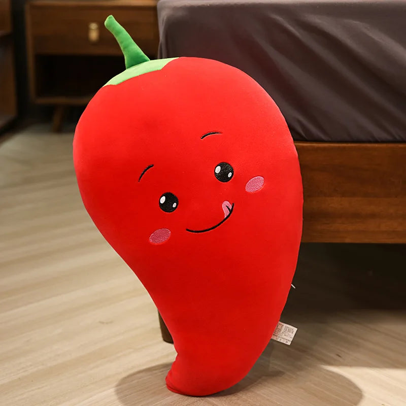 Plushies Kawaii Vegetables Plush Toys Cute Soft Carrot Eggplant Chili Corn Plant Pillow