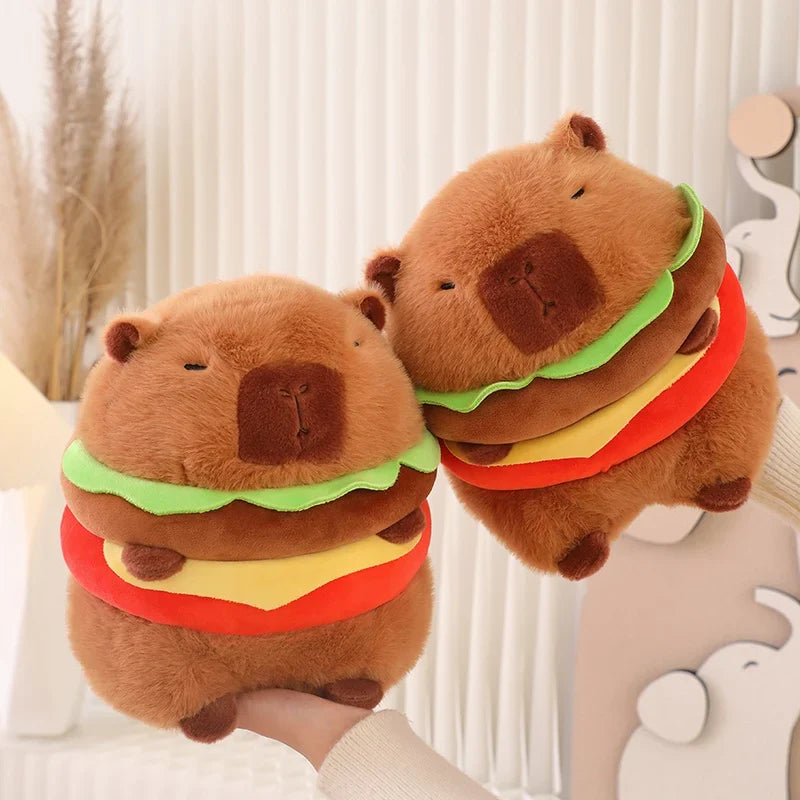 New Arrival Hot Hamburger Capybara Plush Toy Stufed Animals Capybara Soft Doll