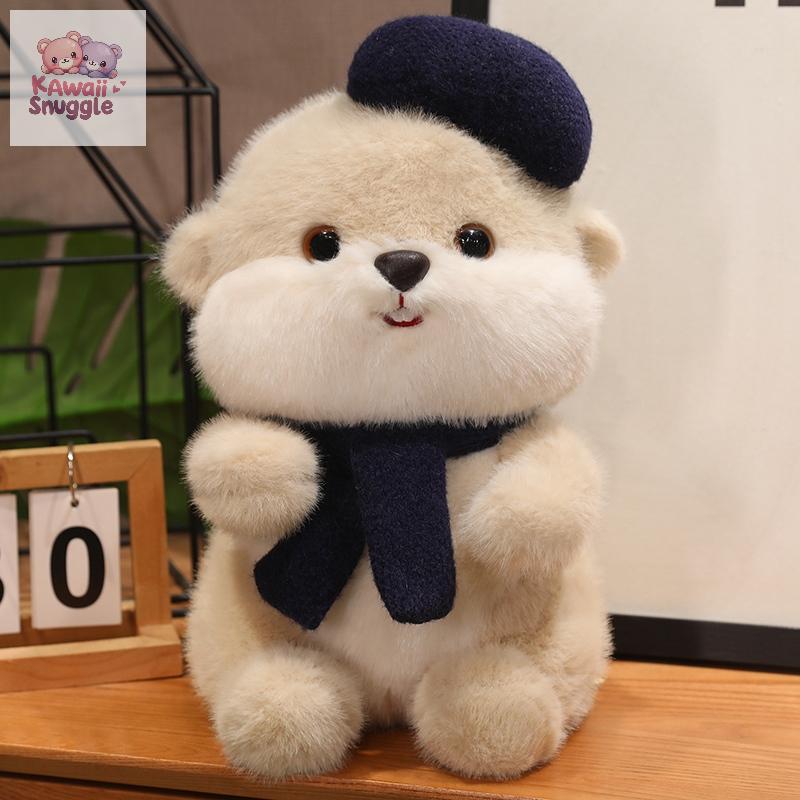 Kawaii Beaver With Hat Plush Doll – A Cozy Friend With a Charming Hat