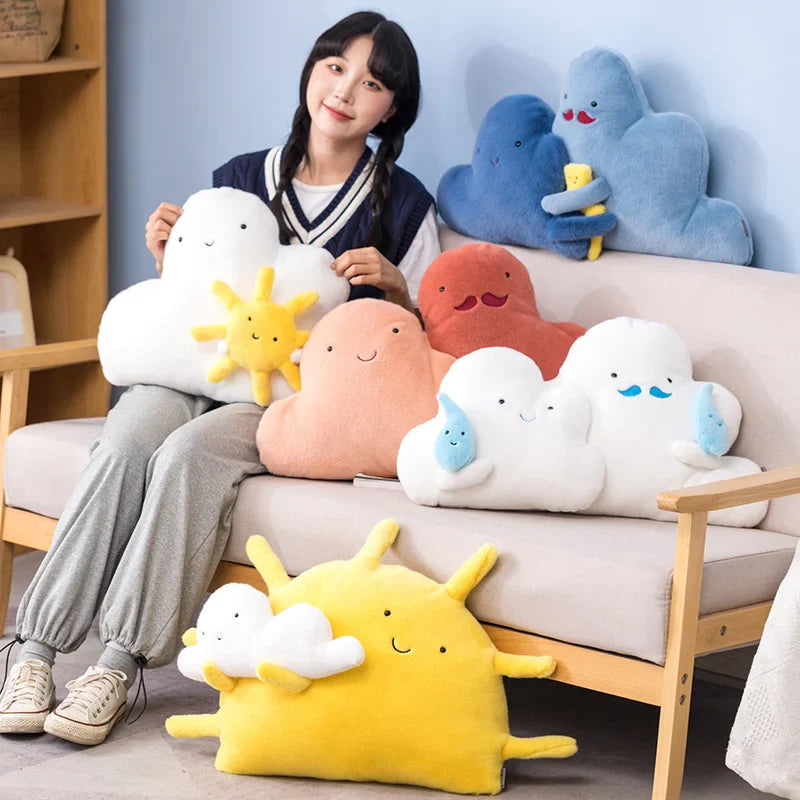 Cartoon Sun Moon Raindrop Throw Pillows Cushion 