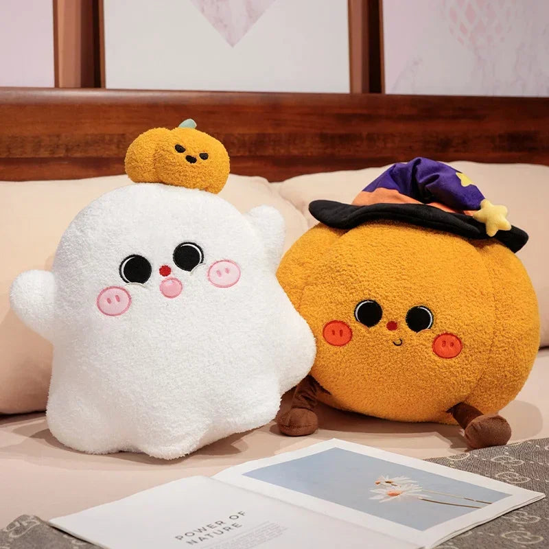 Spoofing Ghost Pumpkin Plush Toys Halloween Decoration Stuffed Animal Doll Creative Evil Throw Pillow Party Holiday Gift Present