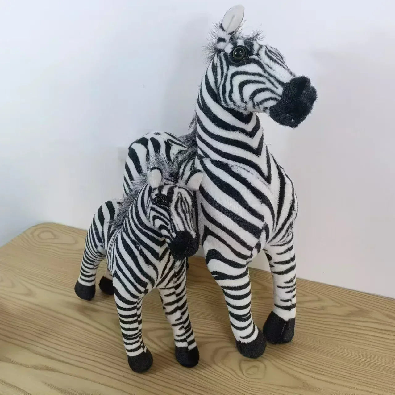 Zoo Pretty Standing Zebra Lively Simulated Stuffed Animals – Rideable Model, Kids Mount, Decorative Plush Doll, Baby Toy Gift