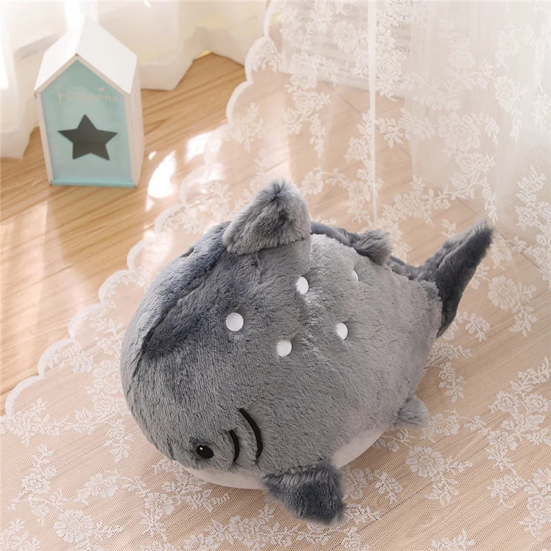 Kawaii Fat Shark Plush Toy – Soft Whale Hug Pillow