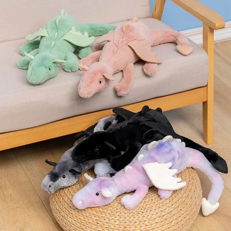 50cm plush Gōkin dragon; soft PP cotton, 5 colors, cuddly companion for kids & adults; hypoallergenic, gentle machine wash.