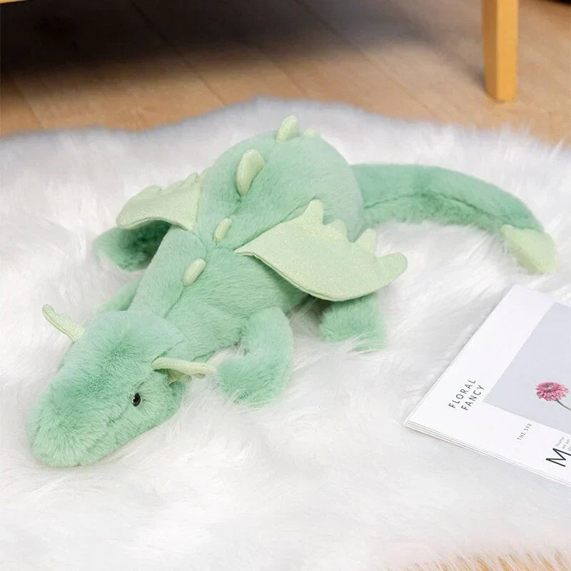50cm pastel green Gōkin dragon plush toy, soft PP cotton, cuddly companion for kids & adults.