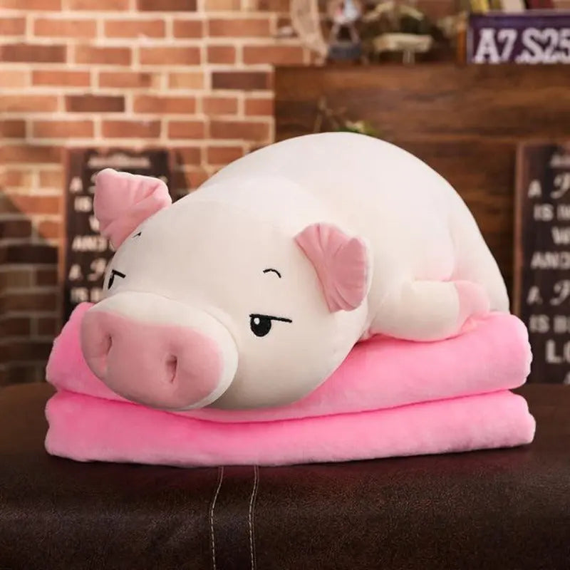 Cute 43-inch Jaja pig plush toy; soft PP cotton, hypoallergenic, great for snuggling and relaxation.
