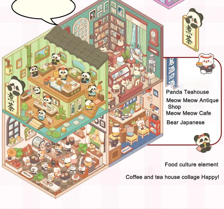 20Pcs Kawaii Families 3D Sticker Scenes Book
