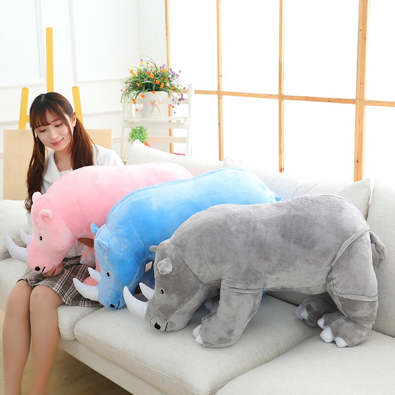 Colorful Cuddly Rhino Plushies