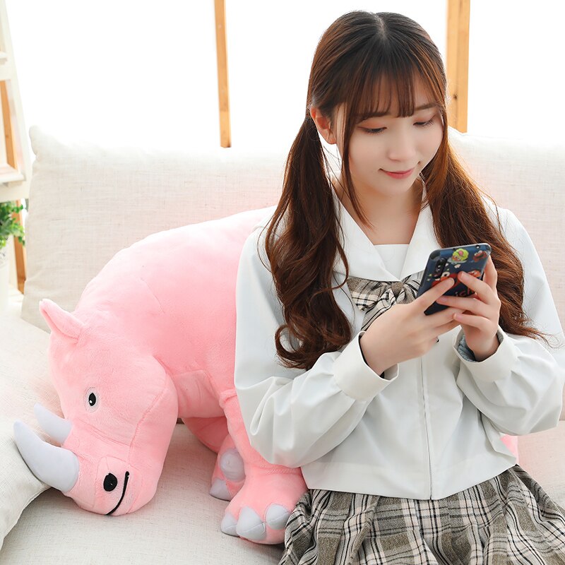 Colorful Cuddly Rhino Plushies