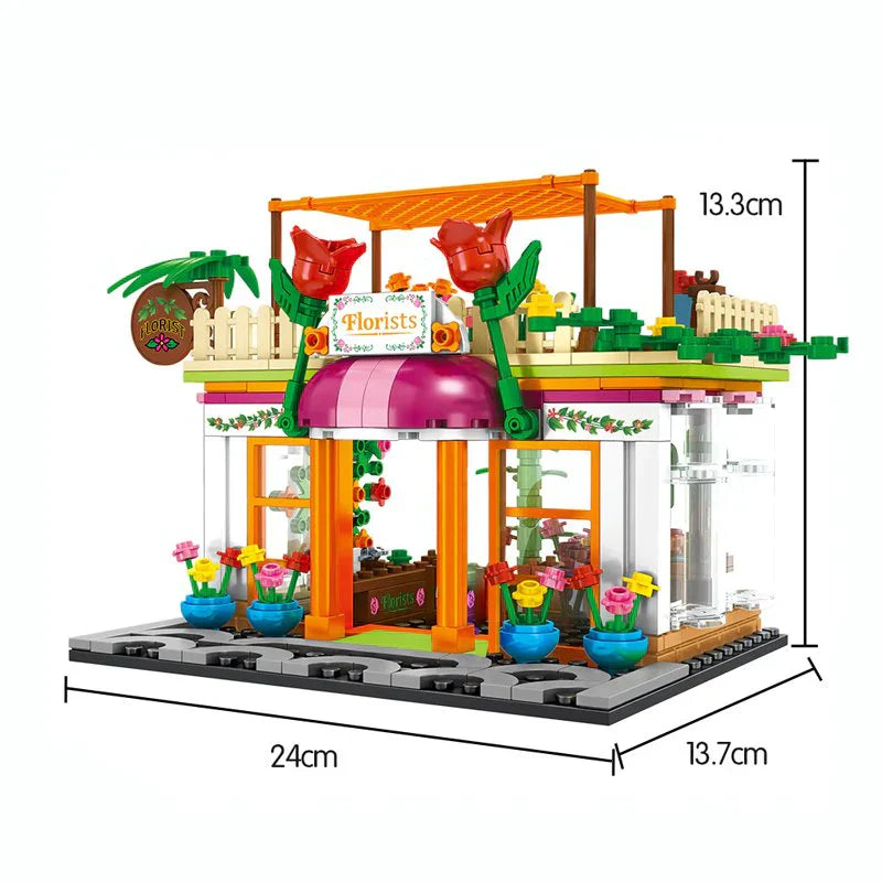 Queen's Florist Shop Building Block Set | 320+ Pcs & Mini Dolls