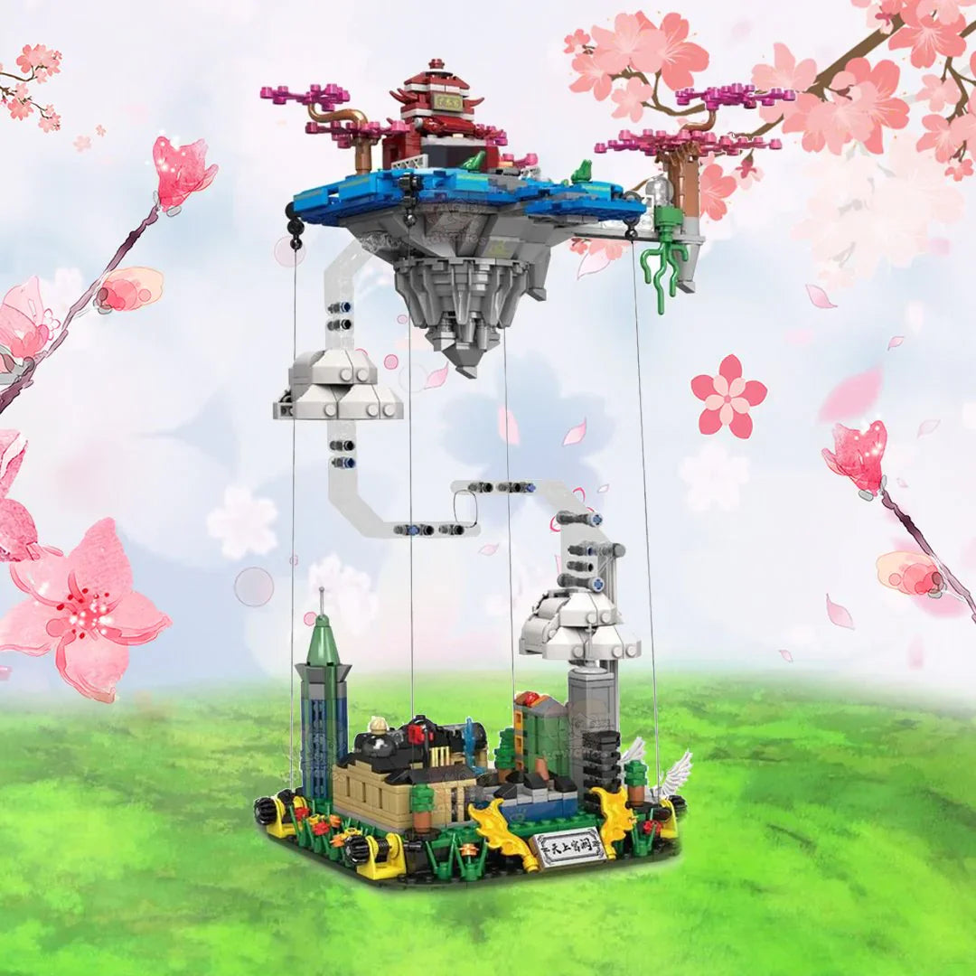 LED Light Sakura Palace in the Sky Building Blocks Set