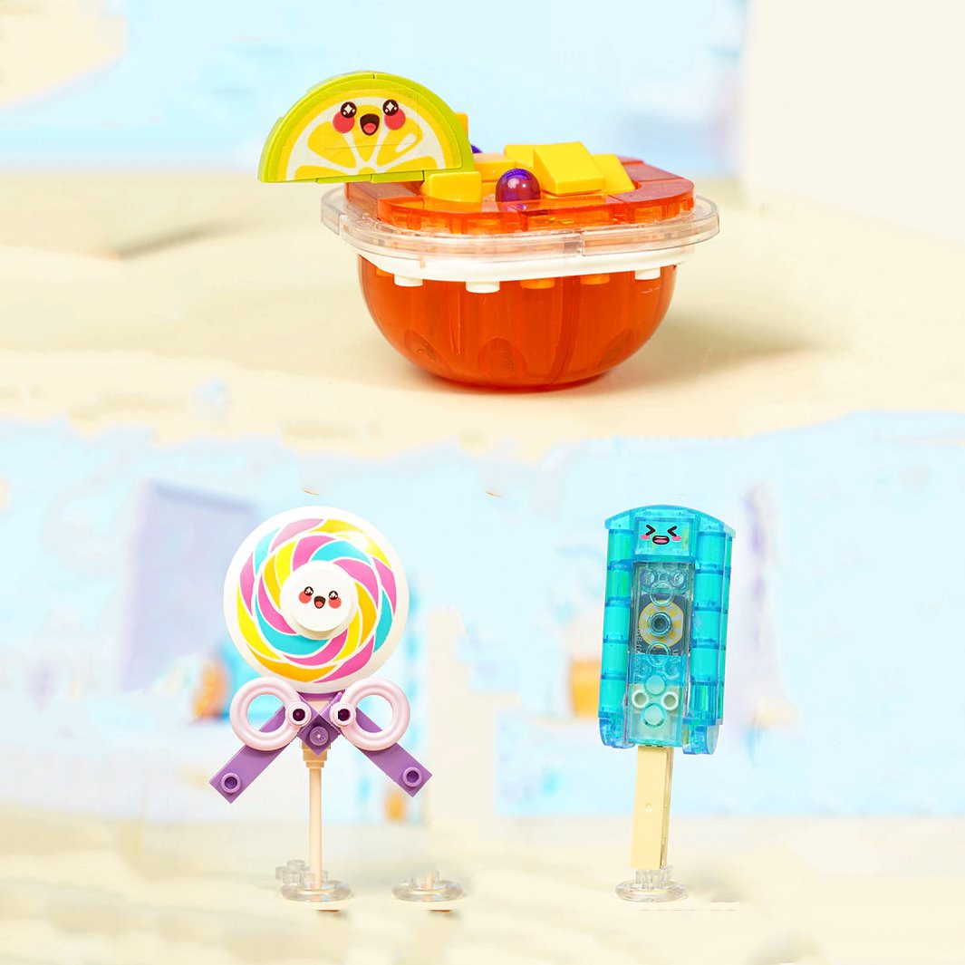 Juicy Burger Meal with Yummy Sweet Dessert Micro Sets