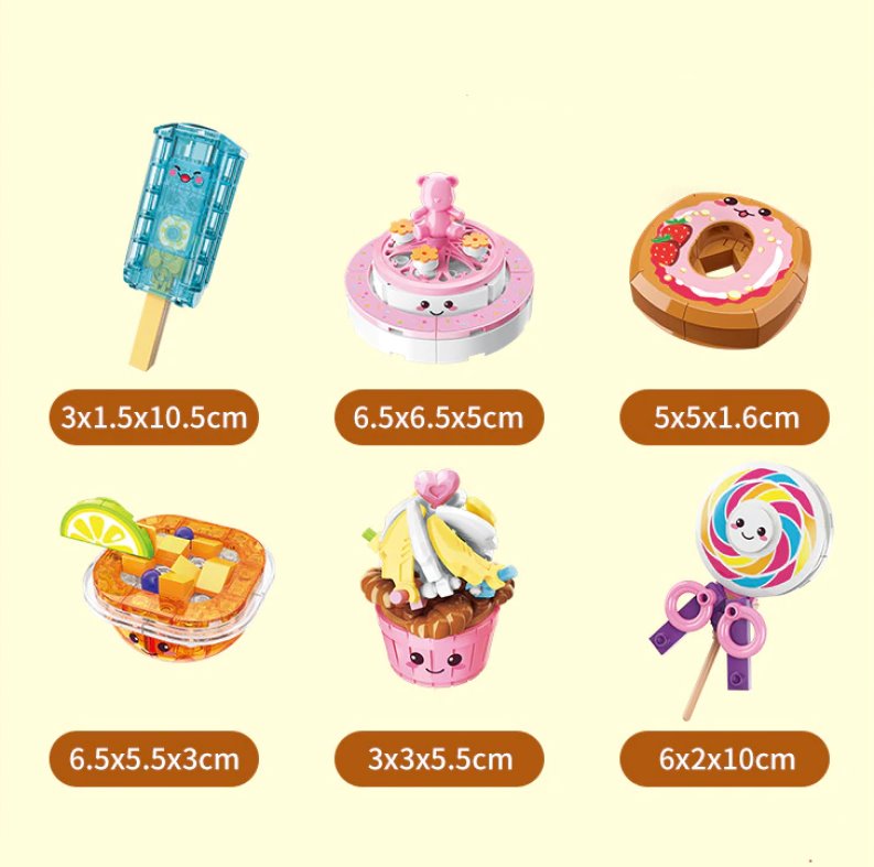 Juicy Burger Meal with Yummy Sweet Dessert Micro Sets