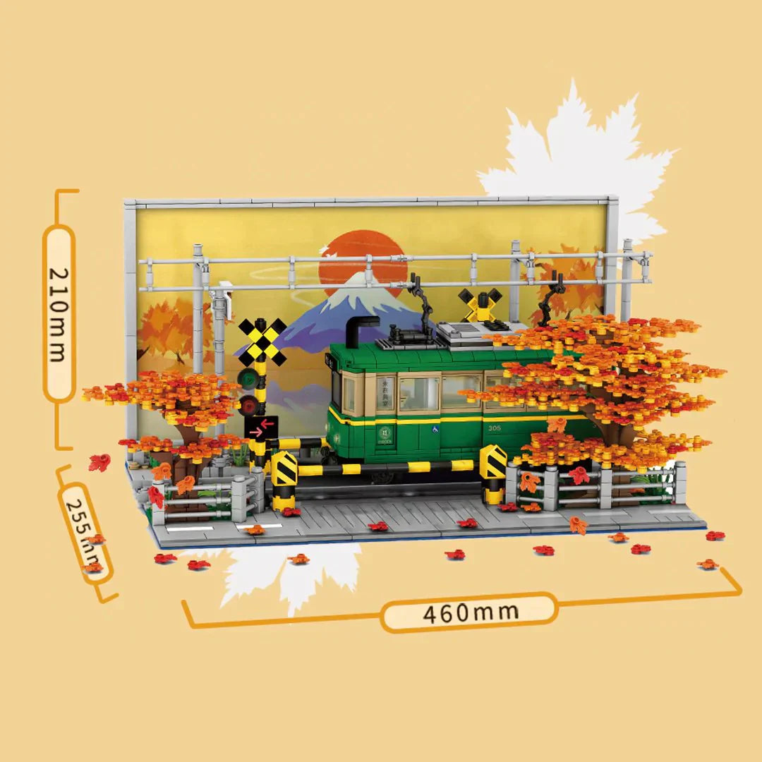 Spring & Autumn Japanese Light Up Kamakura Train Building Set - Limited Stock
