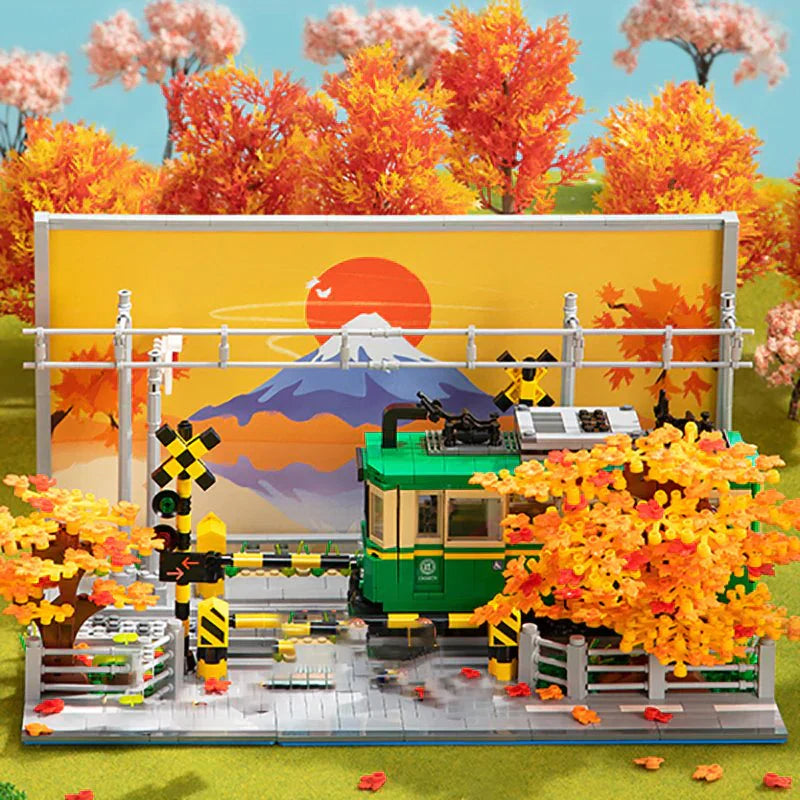 Spring & Autumn Japanese Light Up Kamakura Train Building Set - Limited Stock
